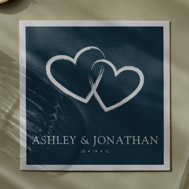 Elegante moderne, einfache Elemente Hochzeitscockt Serviette (Von Creator hochgeladen)