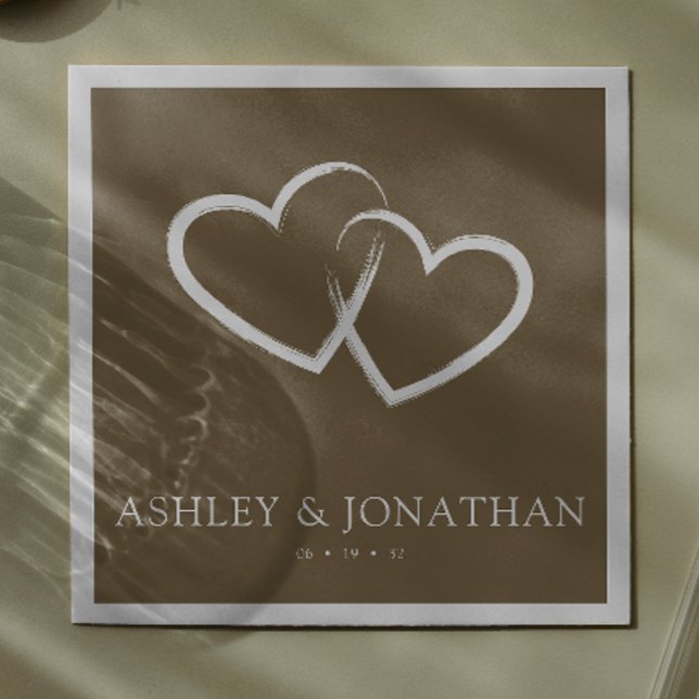 Elegante moderne, einfache Elemente Hochzeitscockt Serviette (Von Creator hochgeladen)