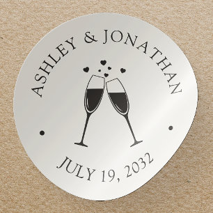 Elegante moderne, einfache Elemente Runder Aufkleber