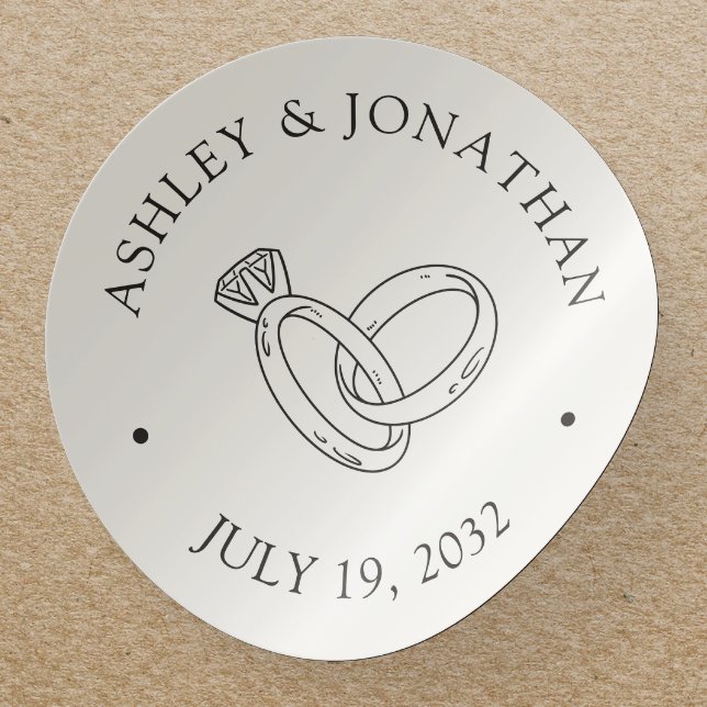 Elegante moderne, einfache Elemente Runder Aufkleber (Von Creator hochgeladen)