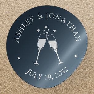 Elegante moderne, einfache Elemente Runder Aufkleber