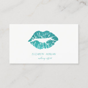 Elegante moderne, einfache Glitterie-Lippen,Makeup Visitenkarte