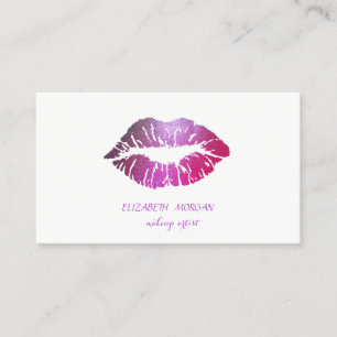 Elegante Moderne, einfache, glitzernde Lippen, Vis Visitenkarte