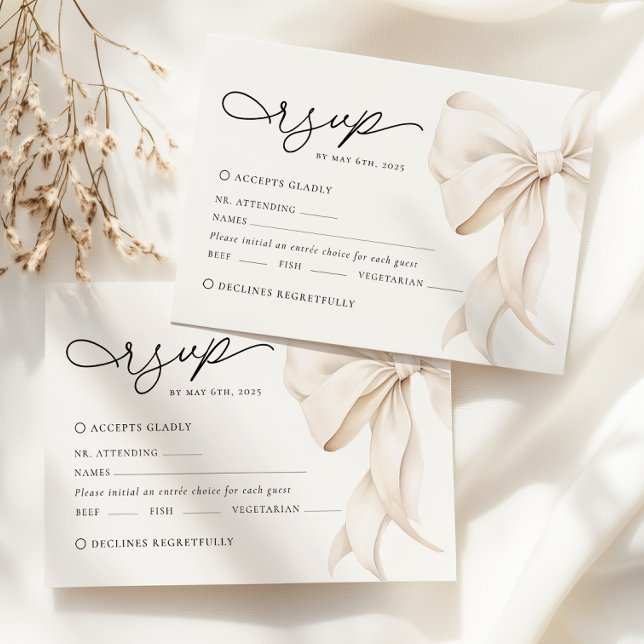 Elegante moderne, einfache Hochzeit RSVP Karte (Von Creator hochgeladen)