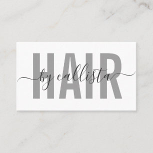 Elegante Moderne, einfache Typografie-Haarstylisti Visitenkarte