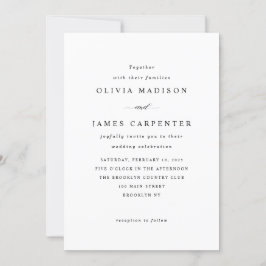 Elegante moderne, einfache Typografie Klassische H Einladung