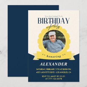 Elegante moderne Einladung zum 88. Geburtstag 