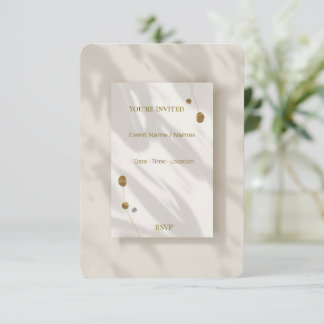 Elegante moderne Einladungskarte Minimaler Luxus E