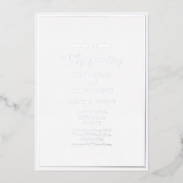 Elegante Moderne Engagement Partei Silver Folieneinladung