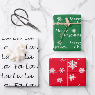 Elegante Moderne Fa. La La La Geschenkpapier Set
