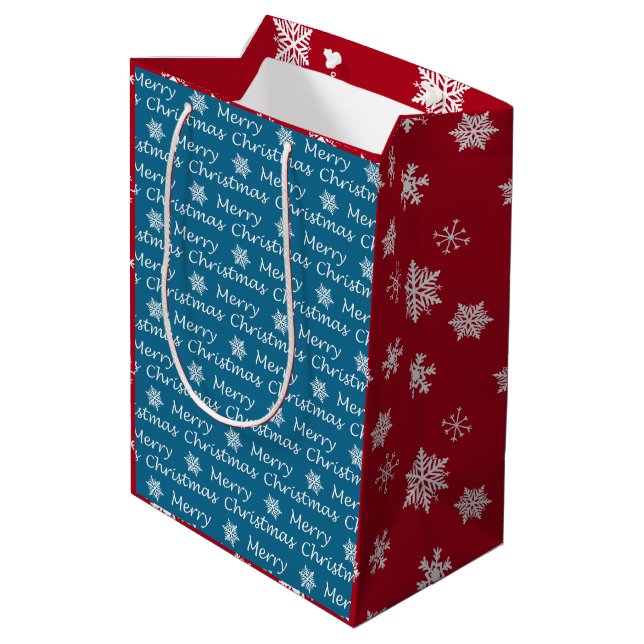 Elegante Moderne Fa. La La La Mittlere Geschenktüte (Rückseite Schrägansicht)