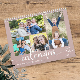 Elegante moderne Familienfotos 2026 Kalender