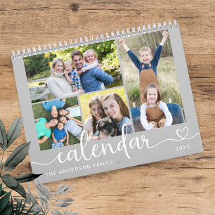 Elegante moderne Familienfotos 2026 Kalender