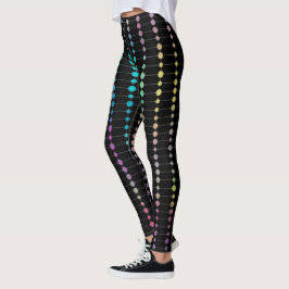 Elegante moderne farbenfrohe Perlen Kreise Dots Mu Leggings