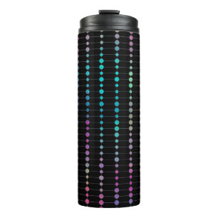 Elegante moderne farbenfrohe Perlen Kreise Dots Mu Thermosbecher
