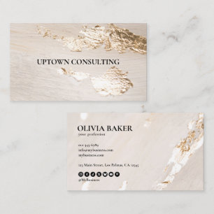 Elegante moderne Faux-Goldfolie-Symbole für sozial Visitenkarte
