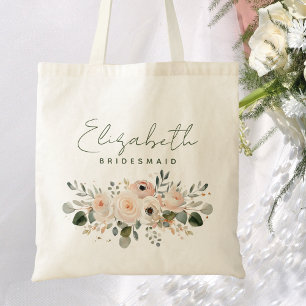 Elegante moderne floral-minimalistische Schrift Br Tragetasche