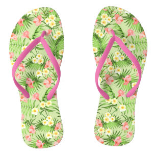 Elegante Moderne florale Rose Flip Flops