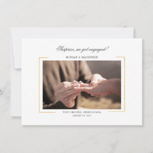Elegante, moderne Foto-Engagement-Partei Einladung