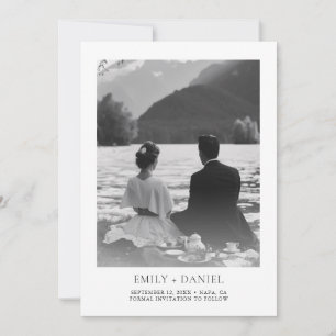 Elegante moderne Foto-Hochzeit - Save the Date Karte