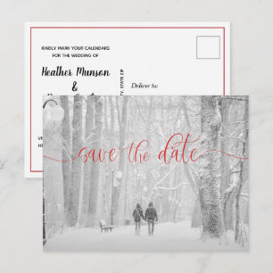 Elegante moderne Foto-Hochzeits-Save-the-Date-Ankü Ankündigungspostkarte