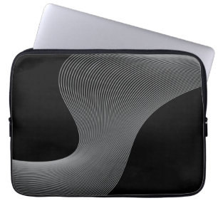 Elegante, moderne, futuristische Wave Abstraktion Laptopschutzhülle