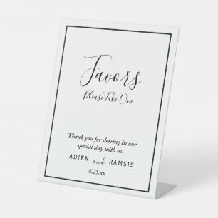 Elegante Moderne Gastgeschenke Hochzeiten Untersch Sockelschild