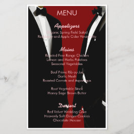 Elegante moderne Gay Men Wedding Menu