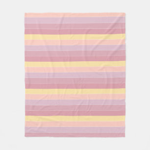 Elegante, moderne, gelb rosa Lila Streifen Vorlage Fleecedecke