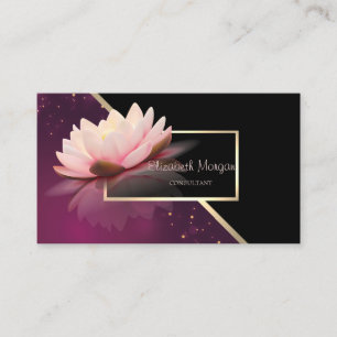 Elegante Moderne Geometrie, Elegante Lotus Visitenkarte
