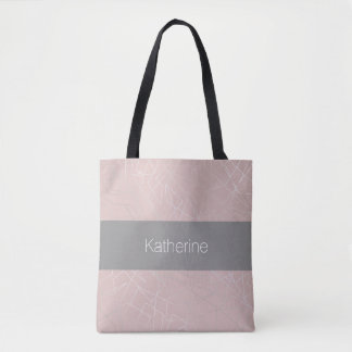 Elegante, moderne, geometrische Dreiecke rosa Tasche