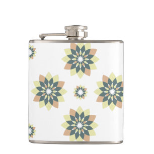 Elegante moderne geometrische Sternenbursts Flachmann
