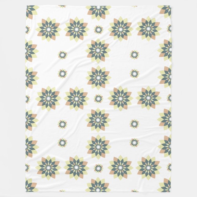 Elegante moderne geometrische Sternenbursts Fleecedecke (Vorderseite)