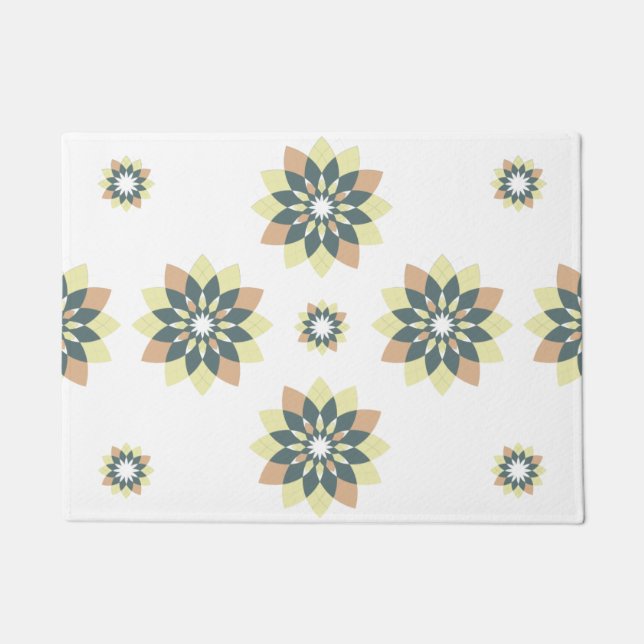 Elegante moderne geometrische Sternenbursts Fußmatte (Vorderseite)