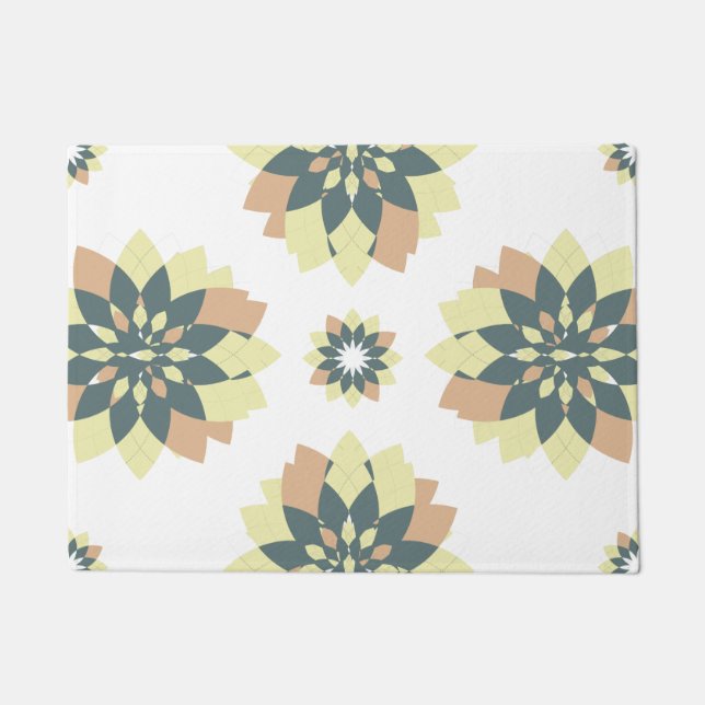 Elegante moderne geometrische Sternenbursts Fußmatte (Vorderseite)