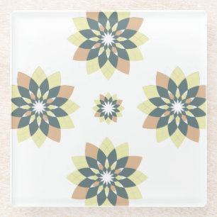Elegante moderne geometrische Sternenbursts Glasuntersetzer