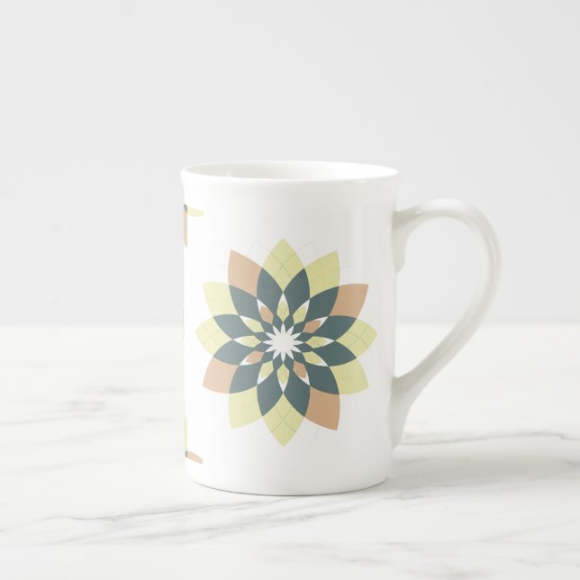 Elegante moderne geometrische Sternenbursts Prozellantasse (Rechts)