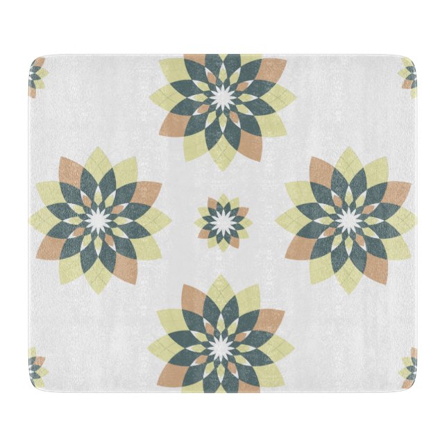 Elegante moderne geometrische Sternenbursts Schneidebrett (Vorderseite)