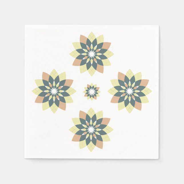 Elegante moderne geometrische Sternenbursts Serviette (Vorderseite)