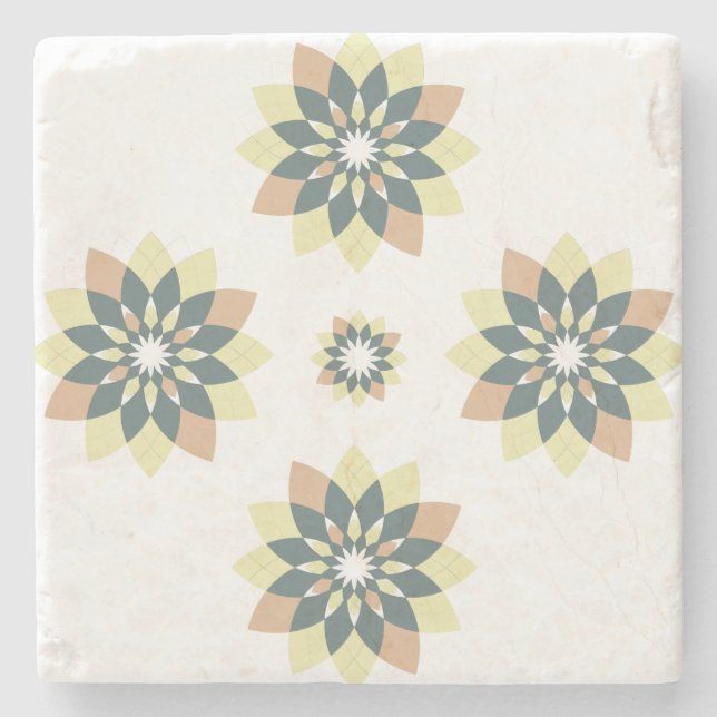 Elegante moderne geometrische Sternenbursts Steinuntersetzer (Vorderseite)