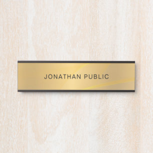 Elegante moderne glamouröse Gold-Vorlage trendy Türschild
