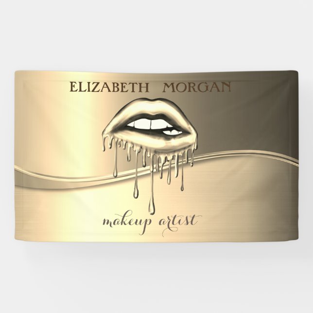 Elegante moderne, glamouröse, metallische Tropfste Banner (Horizontal)