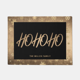 Elegante Moderne Gold & Black Ho Ho Fußmatte