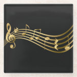 Elegante Moderne Gold & Black Musiknoten Glasuntersetzer<br><div class="desc">Diese eleganten und modernen schwarzen Untersetzer sind mit Musikstiften,  einem Dreifach-Klecks und Musiknoten in Imitat Gold ausgestattet. Es ist das perfekte Accessoire für berufliche Musiker,  Musikschulen oder wäre ein Dankeschön für einen Lieblings-Musiklehrer oder Musikliebhaber.</div>