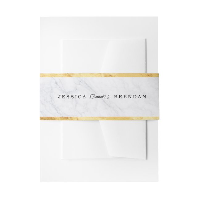 Elegante moderne Gold Wedding Einladung Bly Band (Vorderseite Beispiel)