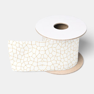 Elegante, moderne Gold Weißharte Glaskollektion Satinband