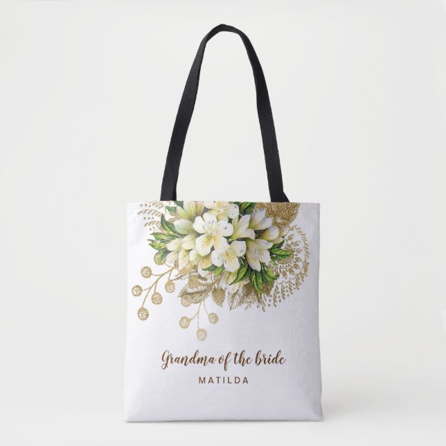 Elegante moderne goldblütige Oma der Braut Tasche (Vorderseite)