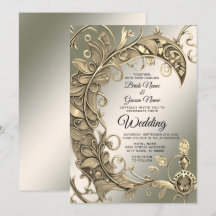 Elegante Moderne Golddekoration Hochzeit