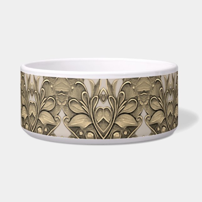 Elegante Moderne Goldene dekorative Keramik Hausti Napf (Vorderseite)