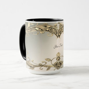 Elegante moderne goldene Dekorativtasse Tasse